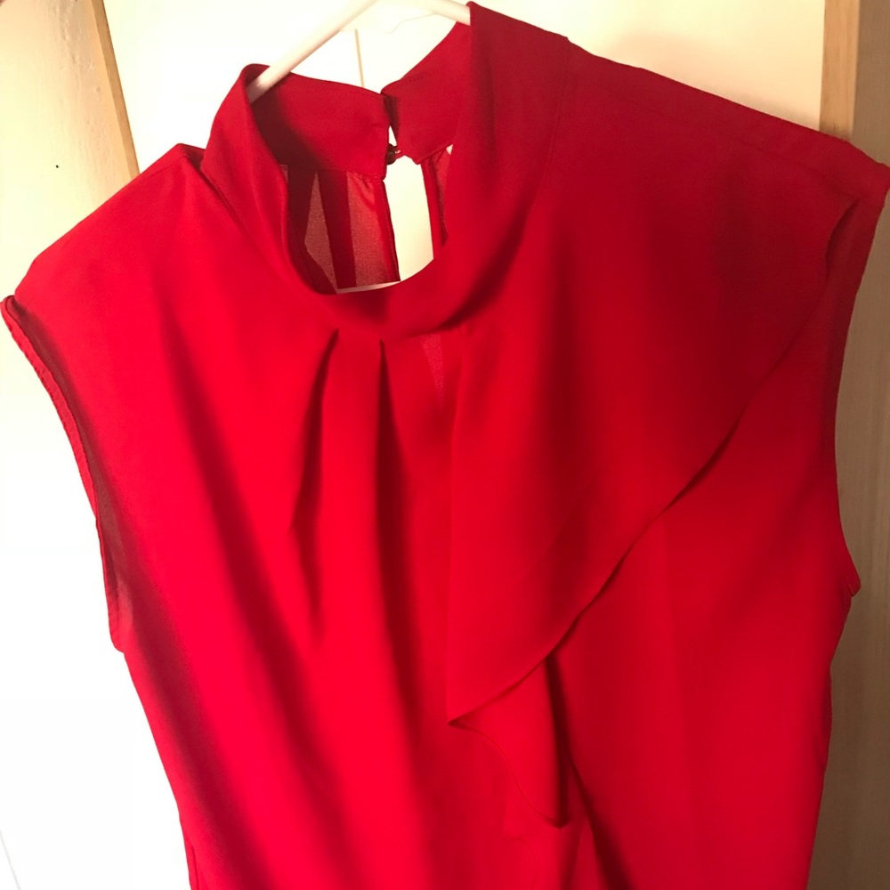 Ny&co red ruffle blouse